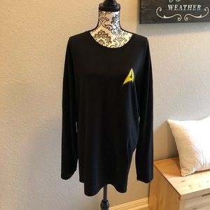 Black, Long Sleeved Star Trek Shirt